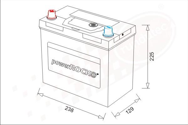 PowerROCK BAT045LCNBL - Стартов акумулатор vvparts.bg