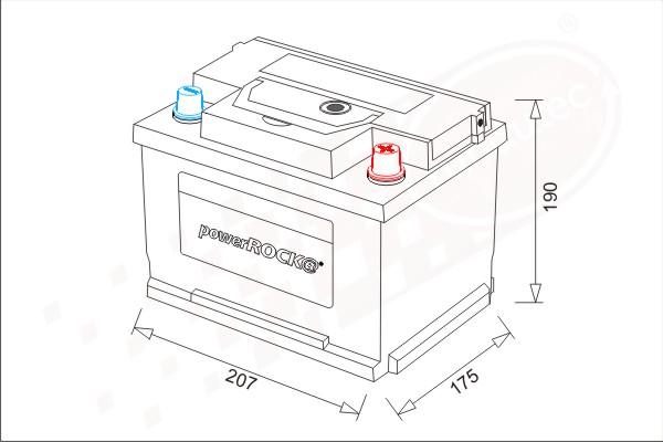 PowerROCK BAT045RHN - Стартов акумулатор vvparts.bg