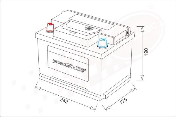 PowerROCK BAT062LHN - Стартов акумулатор vvparts.bg