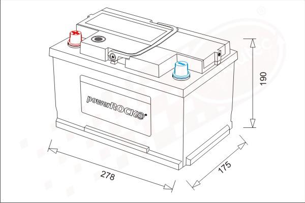 PowerROCK BAT072LHN - Стартов акумулатор vvparts.bg