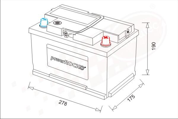 PowerROCK BAT072RHN - Стартов акумулатор vvparts.bg