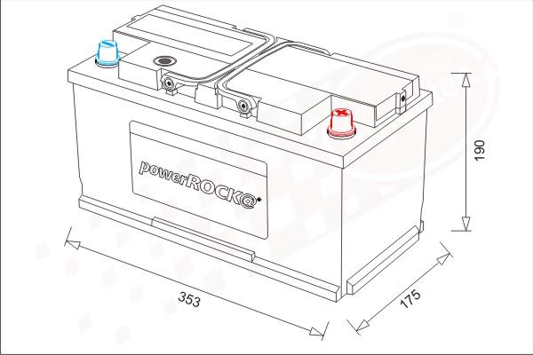 PowerROCK BAT088RHN - Стартов акумулатор vvparts.bg