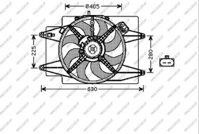 Prasco AA640F003 - Вентилатор, охлаждане на двигателя vvparts.bg