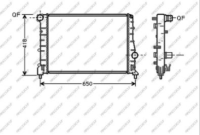 Prasco AA340R004 - Радиатор, охлаждане на двигателя vvparts.bg