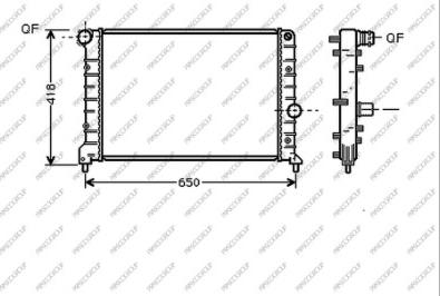 Prasco AA340R002 - Радиатор, охлаждане на двигателя vvparts.bg