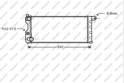 Prasco AB017R001 - Радиатор, охлаждане на двигателя vvparts.bg