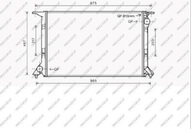 Prasco AD620R007 - Радиатор, охлаждане на двигателя vvparts.bg