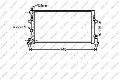 Prasco AD120R003 - Радиатор, охлаждане на двигателя vvparts.bg