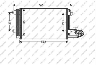 Prasco AD320C001 - Кондензатор, климатизация vvparts.bg