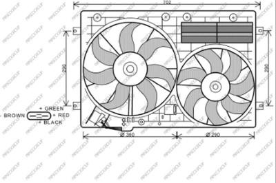 Prasco AD202F001 - Вентилатор, охлаждане на двигателя vvparts.bg