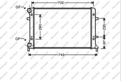 Prasco AD202R003 - Радиатор, охлаждане на двигателя vvparts.bg