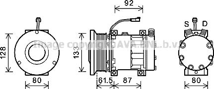 Prasco AGAK003 - Компресор, климатизация vvparts.bg