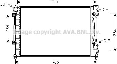 Prasco AIA2157 - Радиатор, охлаждане на двигателя vvparts.bg