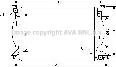 Prasco AIA2206 - Радиатор, охлаждане на двигателя vvparts.bg