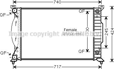 Prasco AI2202 - Радиатор, охлаждане на двигателя vvparts.bg