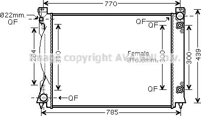 Prasco AIA2236 - Радиатор, охлаждане на двигателя vvparts.bg