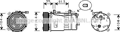 Prasco AIAK003 - Компресор, климатизация vvparts.bg