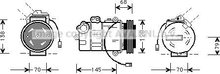 Prasco AIK011 - Компресор, климатизация vvparts.bg