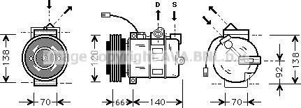 Prasco AIAK150 - Компресор, климатизация vvparts.bg