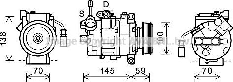 Prasco AIAK342 - Компресор, климатизация vvparts.bg