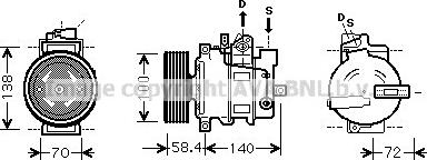 Prasco AIAK262 - Компресор, климатизация vvparts.bg