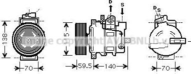 Prasco AIAK284 - Компресор, климатизация vvparts.bg