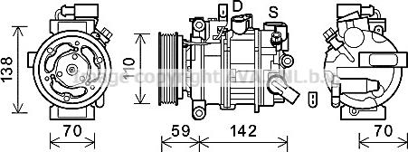 Prasco AIK402 - Компресор, климатизация vvparts.bg