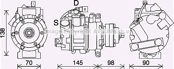 Prasco AIK423 - Компресор, климатизация vvparts.bg