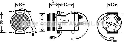 Prasco AIK008 - Компресор, климатизация vvparts.bg