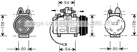 Prasco AIK180 - Компресор, климатизация vvparts.bg