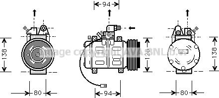 Prasco AIK182 - Компресор, климатизация vvparts.bg