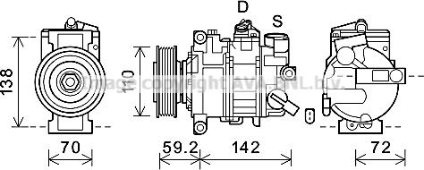 Prasco AIK399 - Компресор, климатизация vvparts.bg