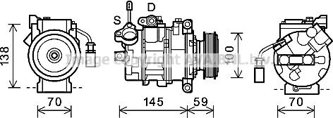 Prasco AIK342 - Компресор, климатизация vvparts.bg