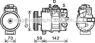 Prasco AIK380 - Компресор, климатизация vvparts.bg