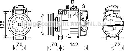 Prasco AIK381 - Компресор, климатизация vvparts.bg