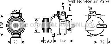 Prasco AIK334 - Компресор, климатизация vvparts.bg