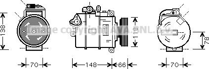 Prasco AIK247 - Компресор, климатизация vvparts.bg