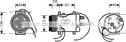 Prasco AIK255 - Компресор, климатизация vvparts.bg