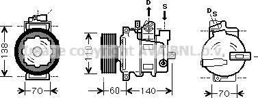 Prasco AIK266 - Компресор, климатизация vvparts.bg