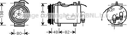 Prasco AIK228 - Компресор, климатизация vvparts.bg