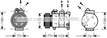 Prasco ALAK016 - Компресор, климатизация vvparts.bg