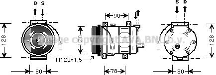 Prasco ALK010 - Компресор, климатизация vvparts.bg