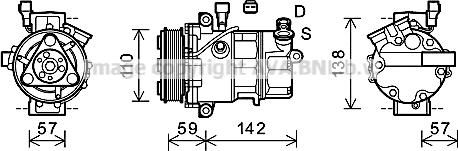 Prasco ALK127 - Компресор, климатизация vvparts.bg