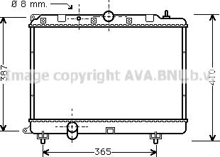 Prasco AU2120 - Радиатор, охлаждане на двигателя vvparts.bg