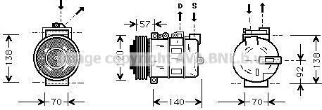 Prasco AUAK056 - Компресор, климатизация vvparts.bg