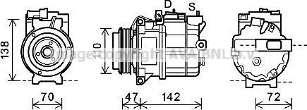 Prasco AUAK208 - Компресор, климатизация vvparts.bg