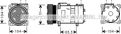 Prasco AUK003 - Компресор, климатизация vvparts.bg