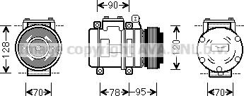 Prasco AUK028 - Компресор, климатизация vvparts.bg