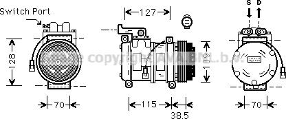 Prasco AUK027 - Компресор, климатизация vvparts.bg