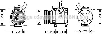 Prasco AUK167 - Компресор, климатизация vvparts.bg